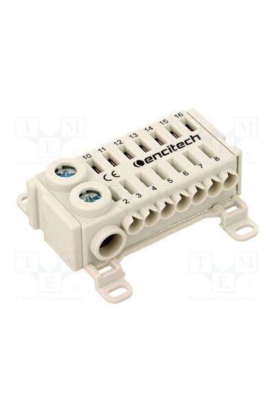 OEM Term.îmbinare bloc de distribuţie ENCITECH EST142F-GREY, 76A, 690V, gri, ...