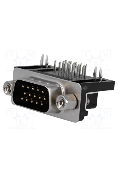 OEM Conector D-Sub HD CONNFLY DMR15M-HD, PIN 15, soclu, tată, în unghi 90°, THT
