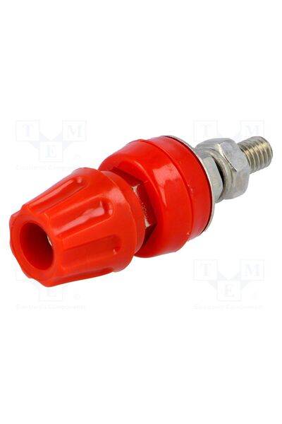 OEM Conector de laborator banană 4mm AXIOMET BS-50A-R, soclu, 60VDC, 50A, roş...