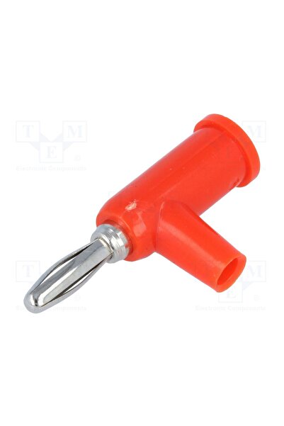 OEM Conector de laborator banană 4mm AXIOMET BDP-100-R, mufă, 24A, 60VDC, roş...