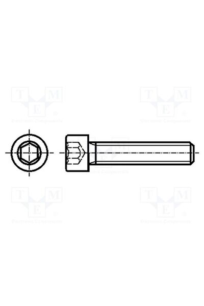 OEM Şurub BOSSARD B8X25/BN610, M8, M8x25, 1,25, Cap cap rotund, imbus, HEX 6m...