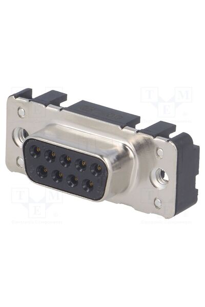 OEM Conector D-Sub HARTING 09661116502, PIN 9, soclu, mamă, drept, THT, UNC 4-40
