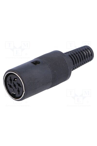 OEM Conector DIN NINIGI DC-009, mufă, mamă, PIN 6, 240°, drept, pe cablu