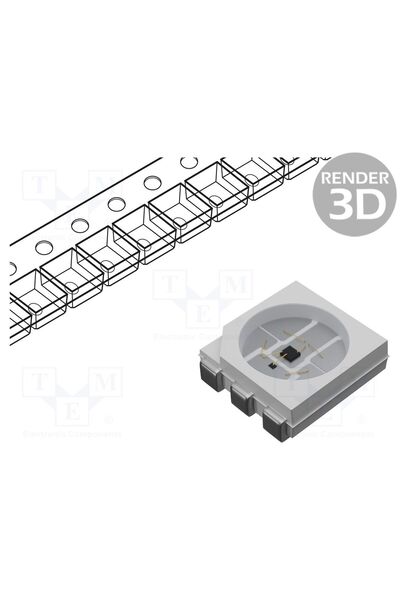 OEM LED WAH WANG HOLDING WW-WRD50TC-Q, alb cald, SMD, PLCC6, Carcasă (mm) 505...