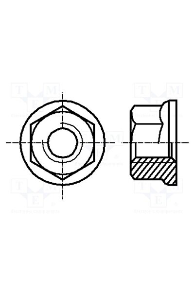 OEM Piuliţă BOSSARD B6/BN1973, cu flanşă, hexagonală, M6, 1, oţel, Acoperire ...