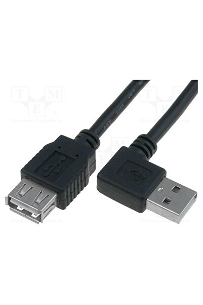 OEM Cablu BQ CABLE CAB-USB2AAF/2-K, USB 2.0, USB A soclu,USB A mufă în unghi,...