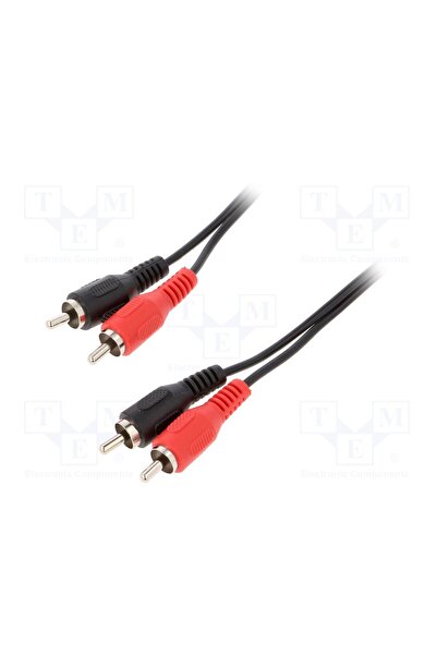 OEM Cablu BQ CABLE BQC-2RP2RP-0250, RCA mufă x2,din ambele părţi, 2,5m, negru