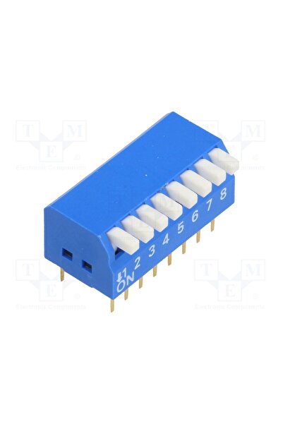 OEM Comutator DIP-SWITCH NINIGI DP-08, Număr secţiuni 8, ON-OFF, 0,05A/12VDC
