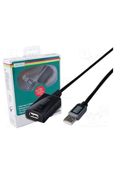 OEM Repeater USB DIGITUS A-DA-73100, USB 2.0, USB A soclu,USB A mufă, 10m, negru