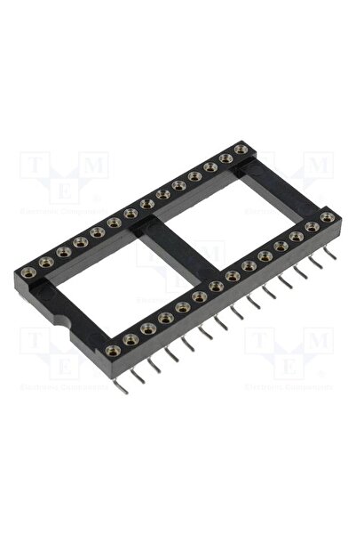 OEM Soclu circuite integrate CONNFLY GOLD-28P-SMD, DIP28, Pas 2,54mm, de prec...