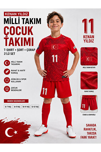 SENVISION KENAN YILDIZ MİLLİ TAKIM ÇOCUK FUTBOL 3'LÜ SET