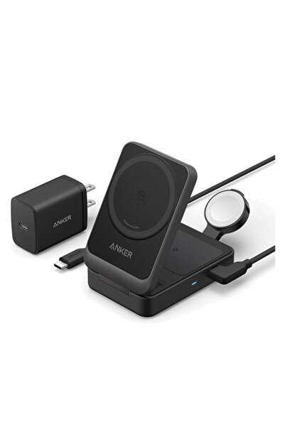 Anker Statie de incarcare wireless 3 in 1 Anker, MagGo 3-in-1, 15W, pliabil, ...