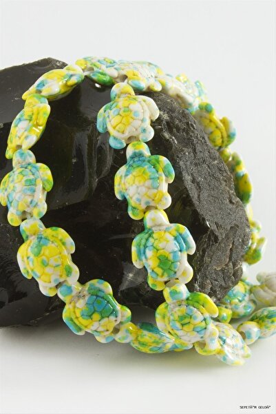 ZERO LAND Spt-Gld 1.8 mm Turtle Turquoise (40827) Stone Yellow