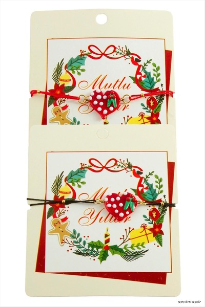 ZERO LAND Spt-Gld 2026 New Year's Glass Rope (40628) Bracelet Red