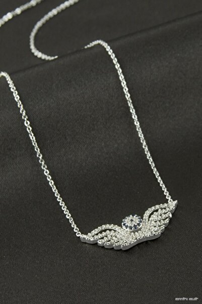 ZERO LAND Spt-Gld at Nazar Zircon Stone Necklace (40323) Silver Color