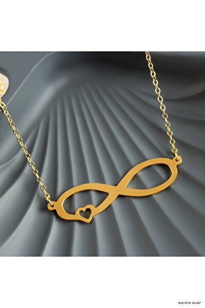 ZERO LAND Spt-Gld Infinity Heart Pendant (43230) Necklace Yellow