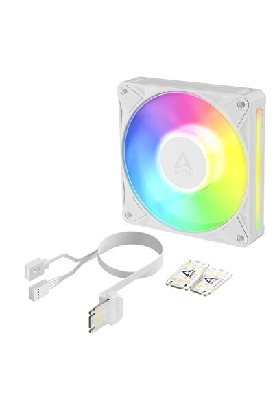 Arctic Ventilator "BioniX P12 A-RGB Wh", 120mm, 450 - 3000 RPM, FDB, 76 cfm, ...