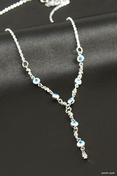 ZERO LAND Spt-Gld Nazar Mineli Y (41103) Necklace White