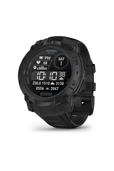 Garmin Smartwatch Instinct 3 50 mm, Solar, Ediție Tactică, Negru cu curea nea...