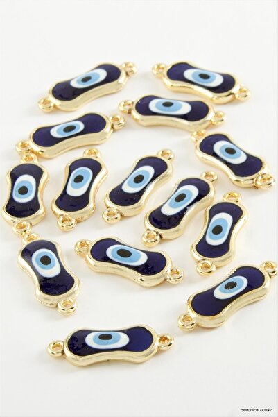 ZERO LAND Spt-Gld Oval Nazar Double Handle Enamel Bracelet and Pendant Horse ...