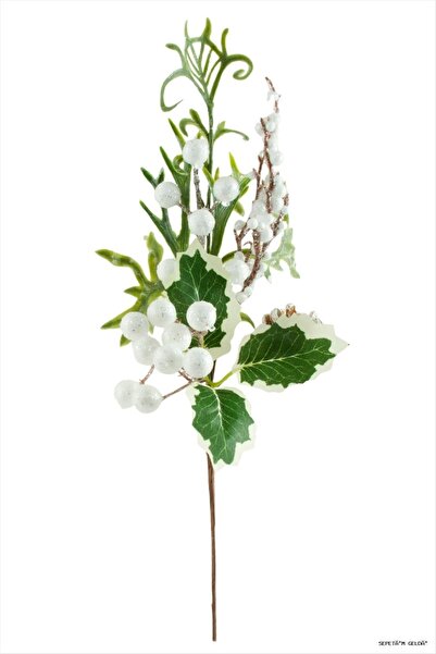 ZERO LAND Spt-Gld Tree White Kokina Christmas Ornament (44814) 34 cm