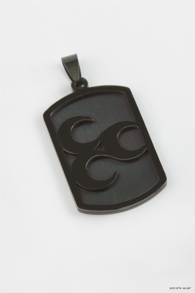 ZERO LAND Spt-Gld Crescent Steel Pendant 4 (53113) cm Black