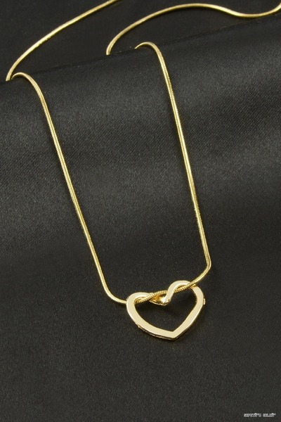 ZERO LAND Spt-Gld Heart Steel (50728) Necklace Yellow