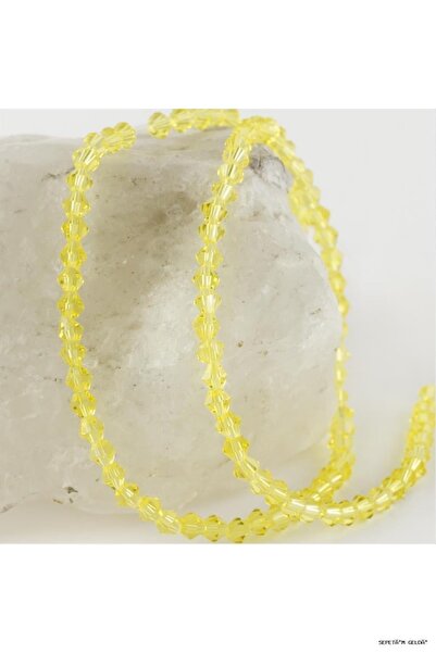 ZERO LAND Spt-Gld 4X4 mm Harp Cut Crystal (52023) Stone Yellow-1