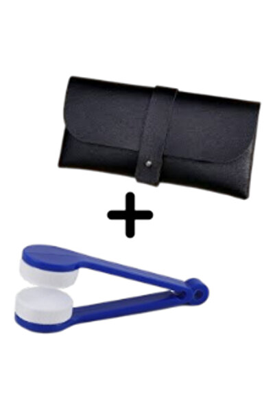 OEM Set toc de ochelari din piele de culoare neagra cu interior catifelat + l...