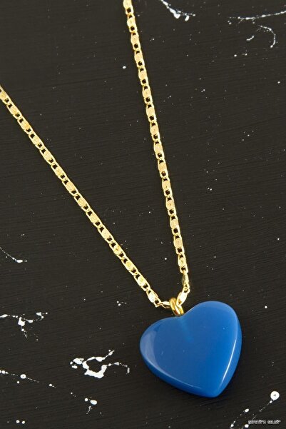 ZERO LAND Spt-Gld New Season Heart (51806) Necklace Navy Blue