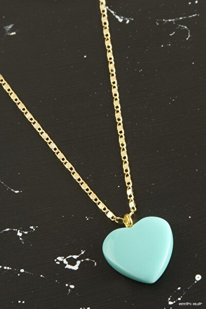 ZERO LAND Spt-Gld New Season Heart (51810) Necklace Turquoise