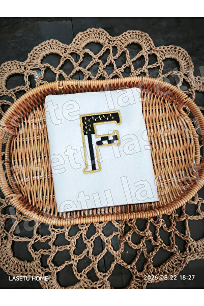LASETU Checkered Letter F Kitchen Towel 1 Piece (30X50)