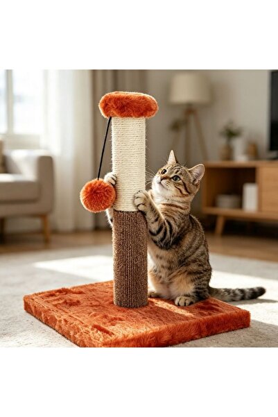 idei Cat scratching post size 35×27 cm, small cat stand with toy ball, pet cl...