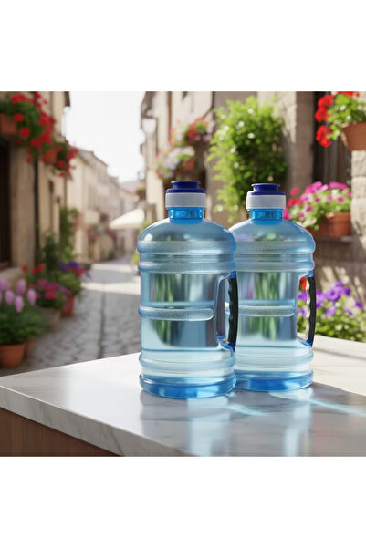 bizma store Kulplu Mavi Küçük Damacana Matara 2,5 Lt | Büyük Kapasiteli Su Şi...