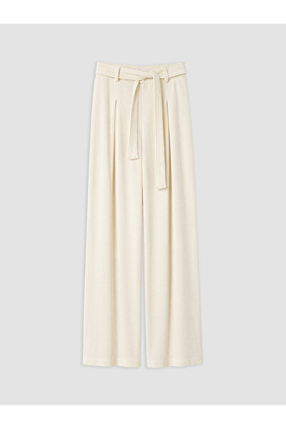 LC Waikiki Ecru Girls' Pleated Sweatpants