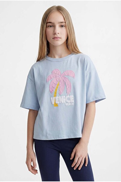PAULMARK Girl's Printed Basic T-Shirt