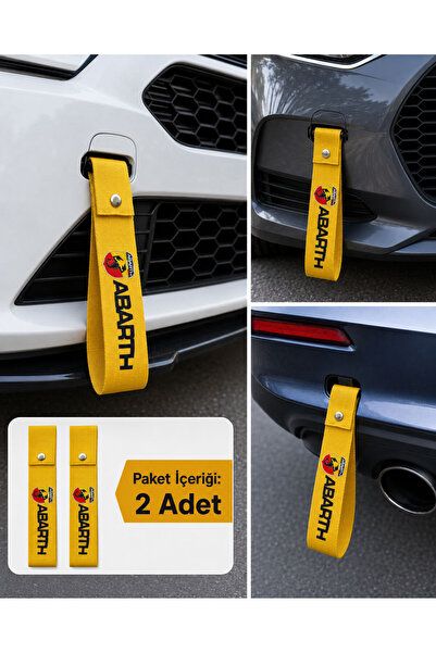 Bigohobi Abarth Oto Uyumlu Tampon Çeki İpi 2’li Set – Ön ve Arka Tampon Dekor...