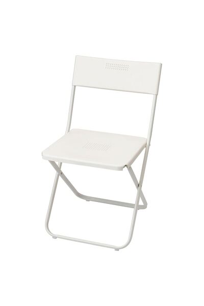 IKEA Beyaz 1 Adet Katlanır Sandalye cm - Şık Yemek Odası/Mutfak