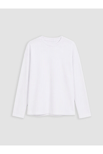 LC Waikiki White Crew Neck Boy's T-Shirt