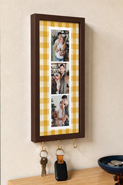 Postifull Kişiye Özel Tablo Anahtarlık, Photobooth Stili Kahverengi Fotoğraf ...