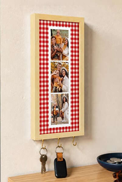 Postifull Kişiye Özel Tablo Anahtarlık, Photobooth Stili Bej Fotoğraf Çerçeve...