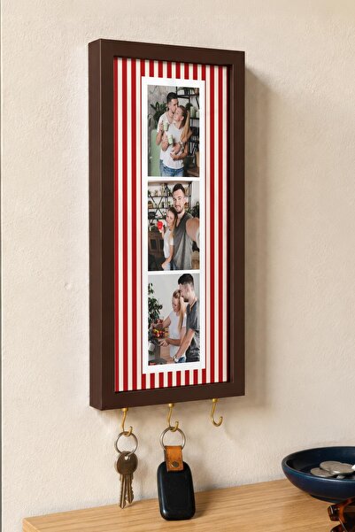 Postifull Kişiye Özel Tablo Anahtarlık, Photobooth Stili Kahverengi Fotoğraf ...
