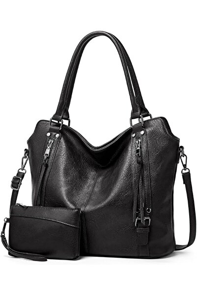 GENERAL Hannaiya Women Pu Leather Handbags Fashionable 2-in-1 Hobo Satchel Ba...