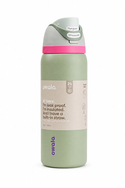 owala FreeSip 24oz Insulated Stainless Steel Water Bottle with Straw – BPA-Fr...