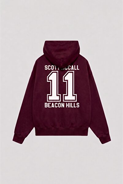 DASH WEAR Unisex Erkek/Kadın Teen Wolf Scott McCall Baskılı Oversize Pamuklu ...