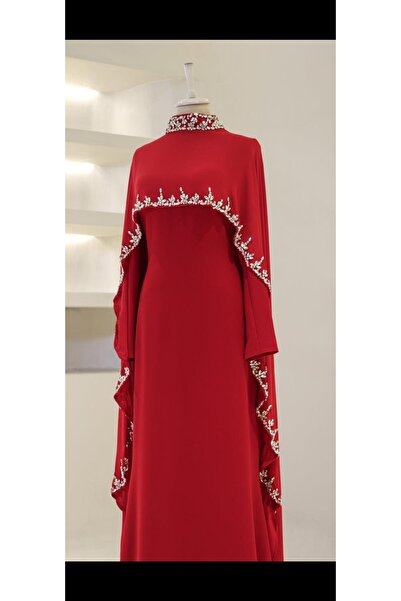 Nisa Stylish Dress with Cape - 3-Piece Combination (with Belt)