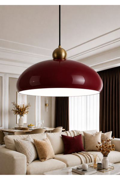 Luna Lighting Stella Büyük Boy Rustik Metal Tekli Avize Sarkıt Salon Mutfak O...
