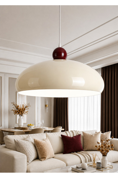 Luna Lighting Stella Büyük Boy Rustik Metal Tekli Avize Sarkıt Salon Mutfak O...