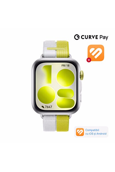 Huawei Watch Fit 5, GPS, Android/iOS, Aluminiu argintiu cu curea din nailon v...