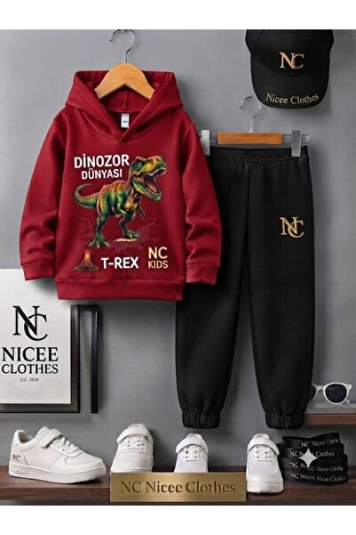NC Nicee Clothes Children's Tracksuit Set Unisex (Dinosaur World Nc Kids Prin...